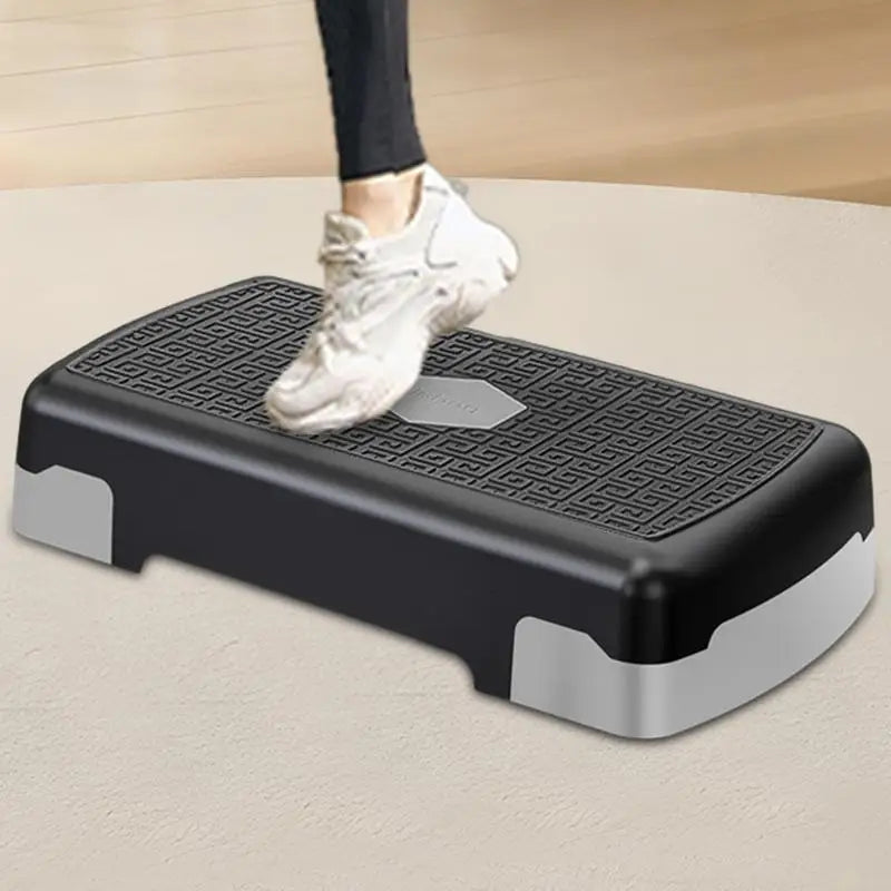 Exercise Step Aerobic Stepper Step Trainer Step Board with 3 Risers for Home Gym Cardio Strength & Training Exercise