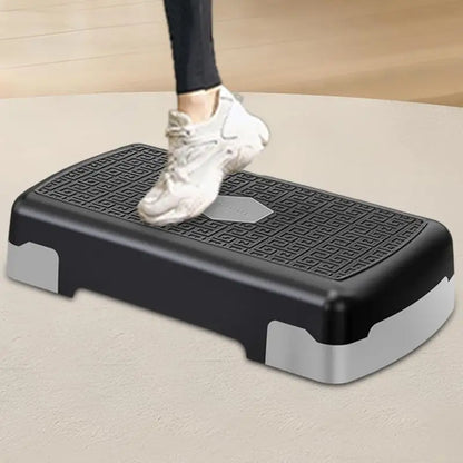 Exercise Step Aerobic Stepper Step Trainer Step Board with 3 Risers for Home Gym Cardio Strength & Training Exercise