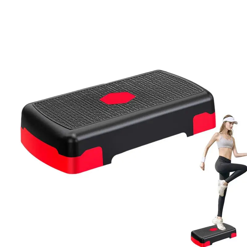 Exercise Step Aerobic Stepper Step Trainer Step Board with 3 Risers for Home Gym Cardio Strength & Training Exercise