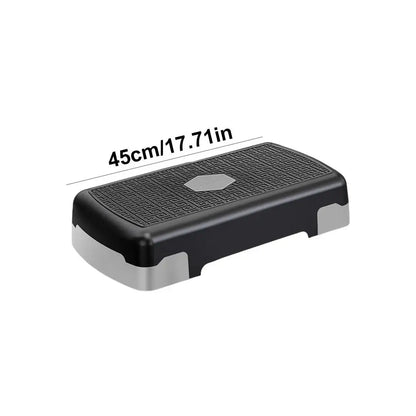 Exercise Step Aerobic Stepper Step Trainer Step Board with 3 Risers for Home Gym Cardio Strength & Training Exercise